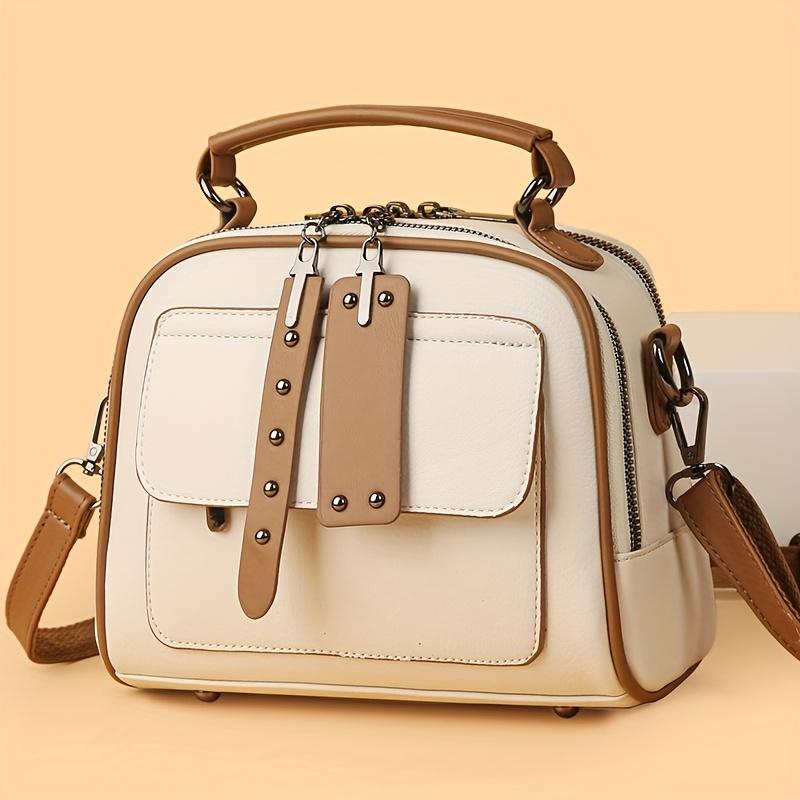 New Fashiable Women's Versatile Bag, Multi-layer Large Capacity Shoulder Bag, Simple Casual Leather Crossbody Bags