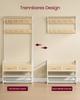 VASAGLE HSR429YA01 Appendiabiti da Ingresso con 10 Ganci Rimovibili, 2 Cassetti, Panca per Scarpe, Design Separabile, 30 x 80,5 x 181,5 cm