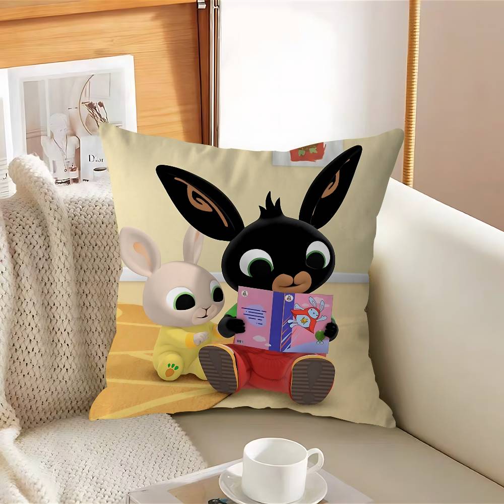 

B-Bing Cartoon RabbitS Pillow Case Removable Washable Cushion Cover – All-Season Soft Linen 20x20Inch