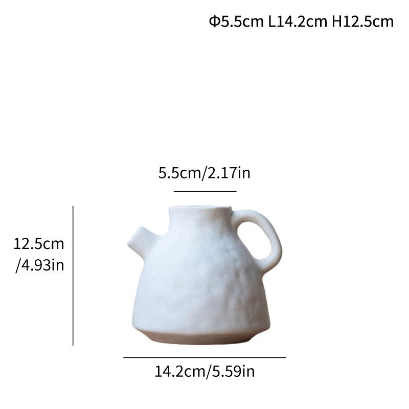 Special-Shaped Creative Hydroponic Flower Arrangement, Flower Insert, Frosted Vegetarian Ceramic Vase, High-End Home Decoration Handicraft Ornament V274H