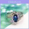 Bague Bleue Mode Avec Style Géométrique En Cuivre Idéale Pour Le Port Unisexe Et Les Cadeaux