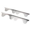 2 Pairs Stove Gap Cover Stainless Steel Retractable Stove Oven Gap Filler Guard Kitchen Counter Side Gap Silver 35cm to