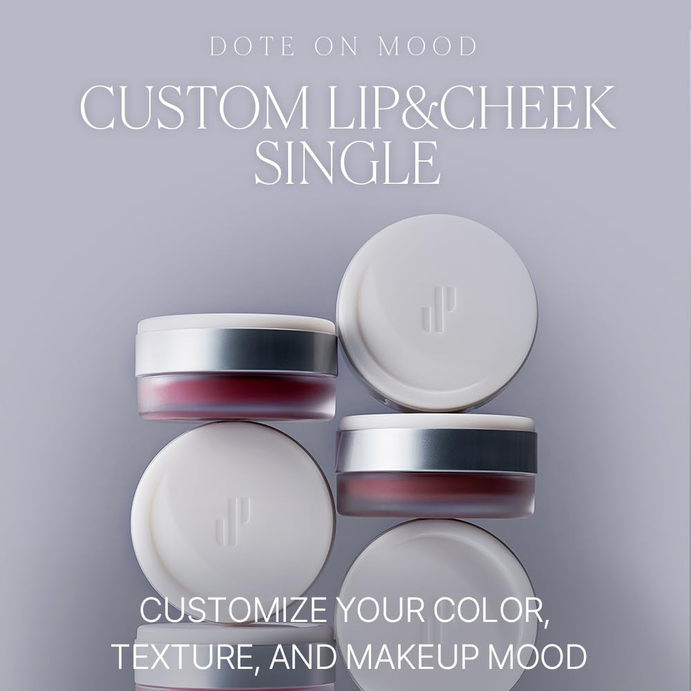 Heart Percent Dote On Mood Custom Lip Cheek Fog Pot Lip Color M03 Fog Pink & Single, Multi-Use & Blush,
