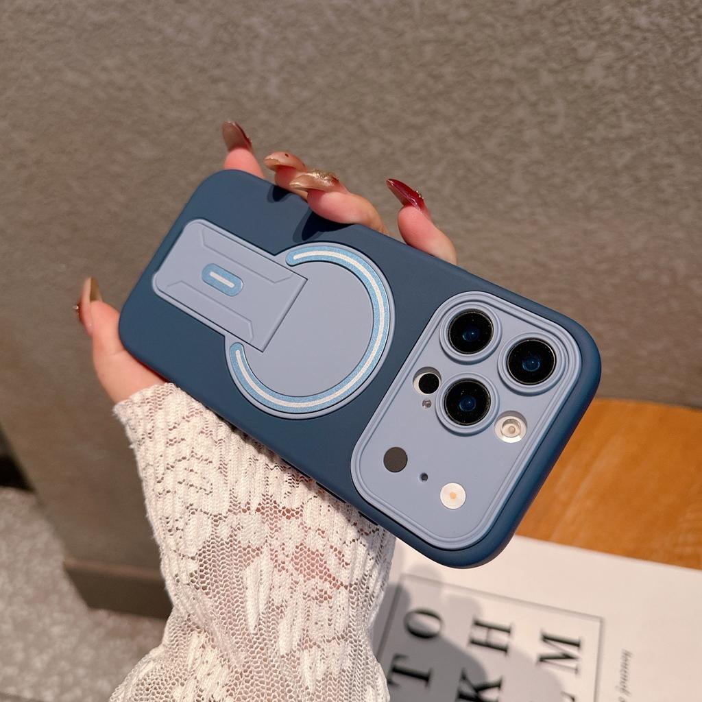 Instantly Turn Big Window For Magsafe Phone Case For iPhone 17 16 15 14 13 12 Pro Max Plus Fold Stand Bracket Shockproof Cover
