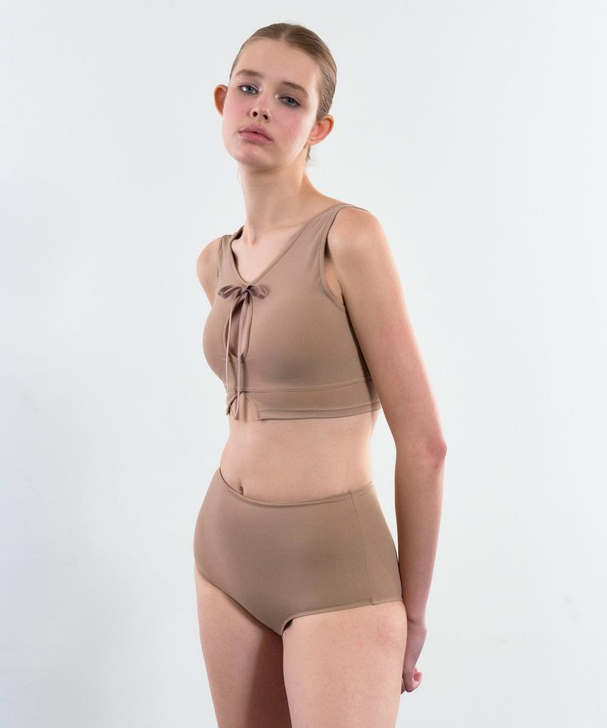 VINAJ High-Waisted Bikini Panties (Beige)