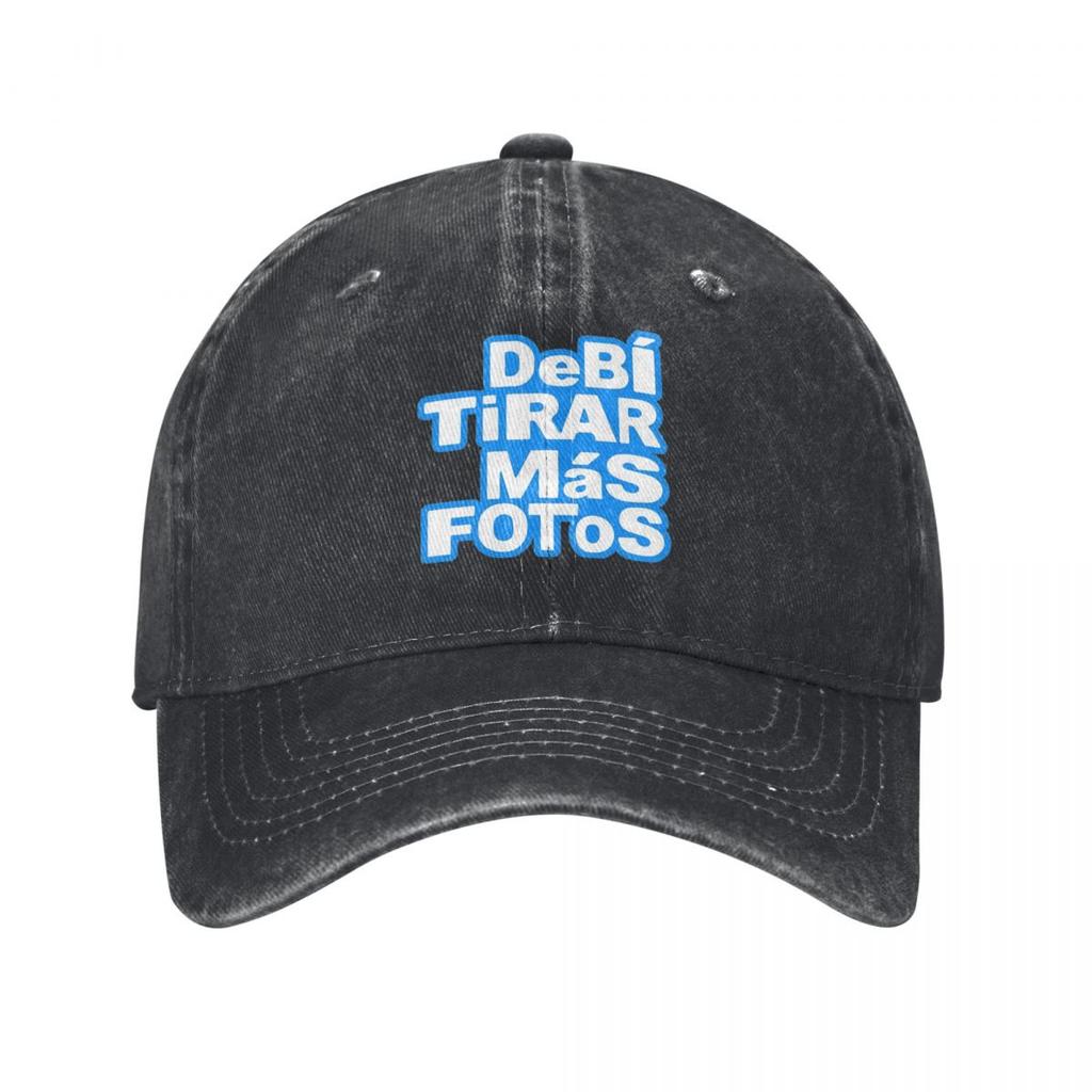 Bads Bunnys DTMF Debi Tirar Mas Fotos Men Women Baseball Cap Distressed Denim Washed Hats Cap Retro Running Golf Headwear