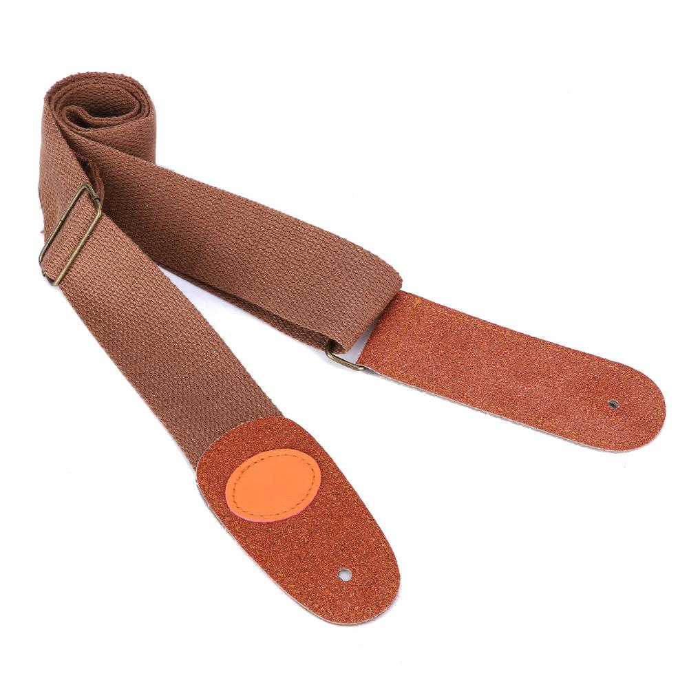 IRIN Comfortable Cotton Woven Folk Guitar Shoulder Strap (Brown)