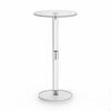 Acrylic Side Table Transparent Clear Pedestal Decorative Furniture for Living Room, Bedroom