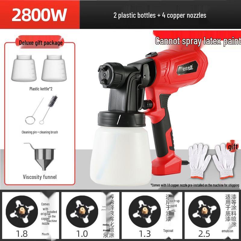 Electric Paint Spray Gun, High-Power 220V, Small Latex Sprayer for Household Use, High Atomization.