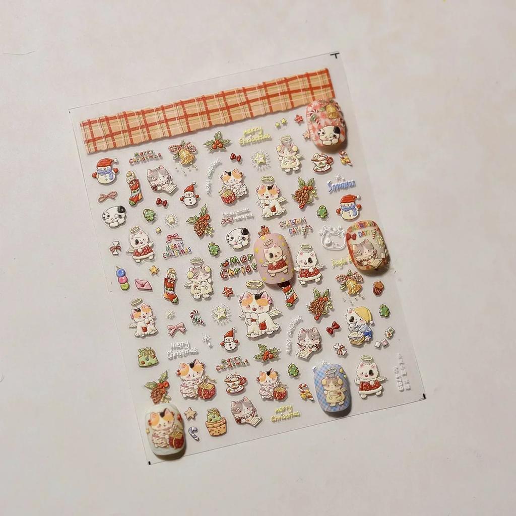 Beach Shell Swim Ring Bikini Watermelon Cat Ice Cream Crab Sunglass Coconut Tree Flowers Fruits Nail Art Stickers Decals