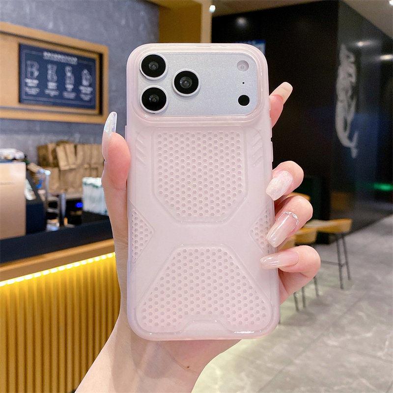 Applicable to iPhone17Pro mobile phone case Bingfeng jelly Apple 16 mecha summer heat dissipation and anti-drop TPU protective case