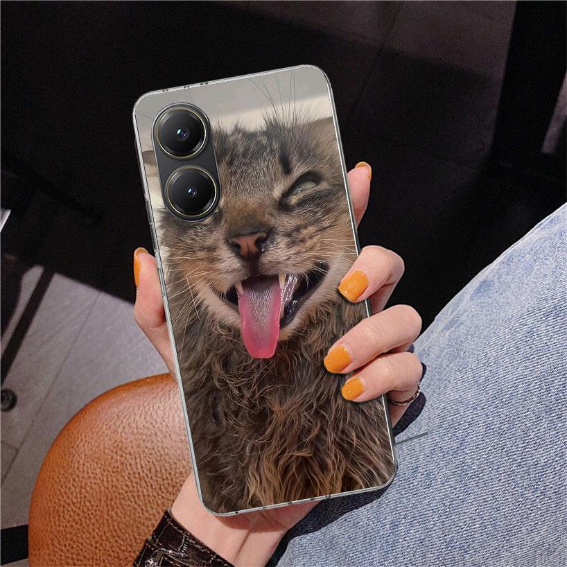 Pet Cat Funny Memes Phnoe Case for Xiaomi Poco X5 X6 X7 Pro X4 Gt F7 Ultra M8 M7 Redmi 15C 15 13C 13 12C 12 Unique Cover Coque P
