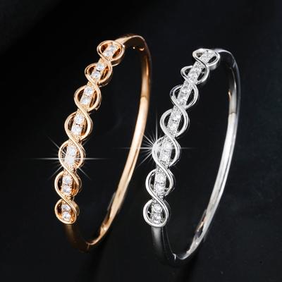 אופנתי פשוט סגנון מיקרו משובץ זירקון יומי ג'וקר טמפרמנט אלגנטי פנאי צמיד פנאי