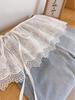 Sweet Style Women's Lace Trim Layered Short Skirt Apron