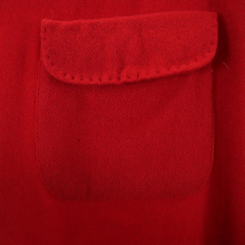 McGregor 50s 60s Wool Vintage Long Sleeve Open Collar Shirt S Red Men's Used