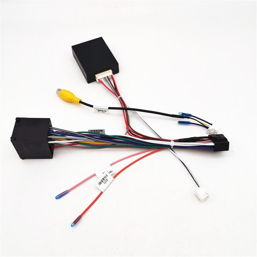 Car 16Pin Power Wiring Harness Cable Adapter With Canbus Box Rear Camera Cable For BMW E46/E39(1995-2000)/E53(99) Install Aftermarket Android Stereo