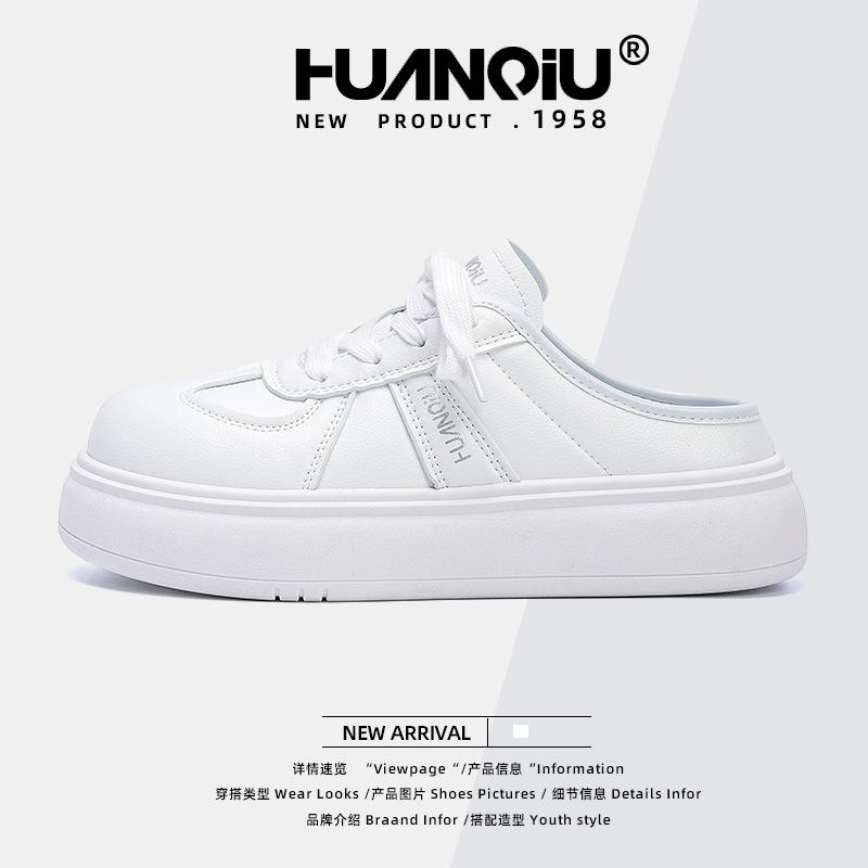 

Глобальные туфли на толстой подошве, полушлепанцы, маленькие белые женские туфли ZHQ3739, новая летняя универсальная нишевая женская обувь, ленивые туфли, кеды 40 белый