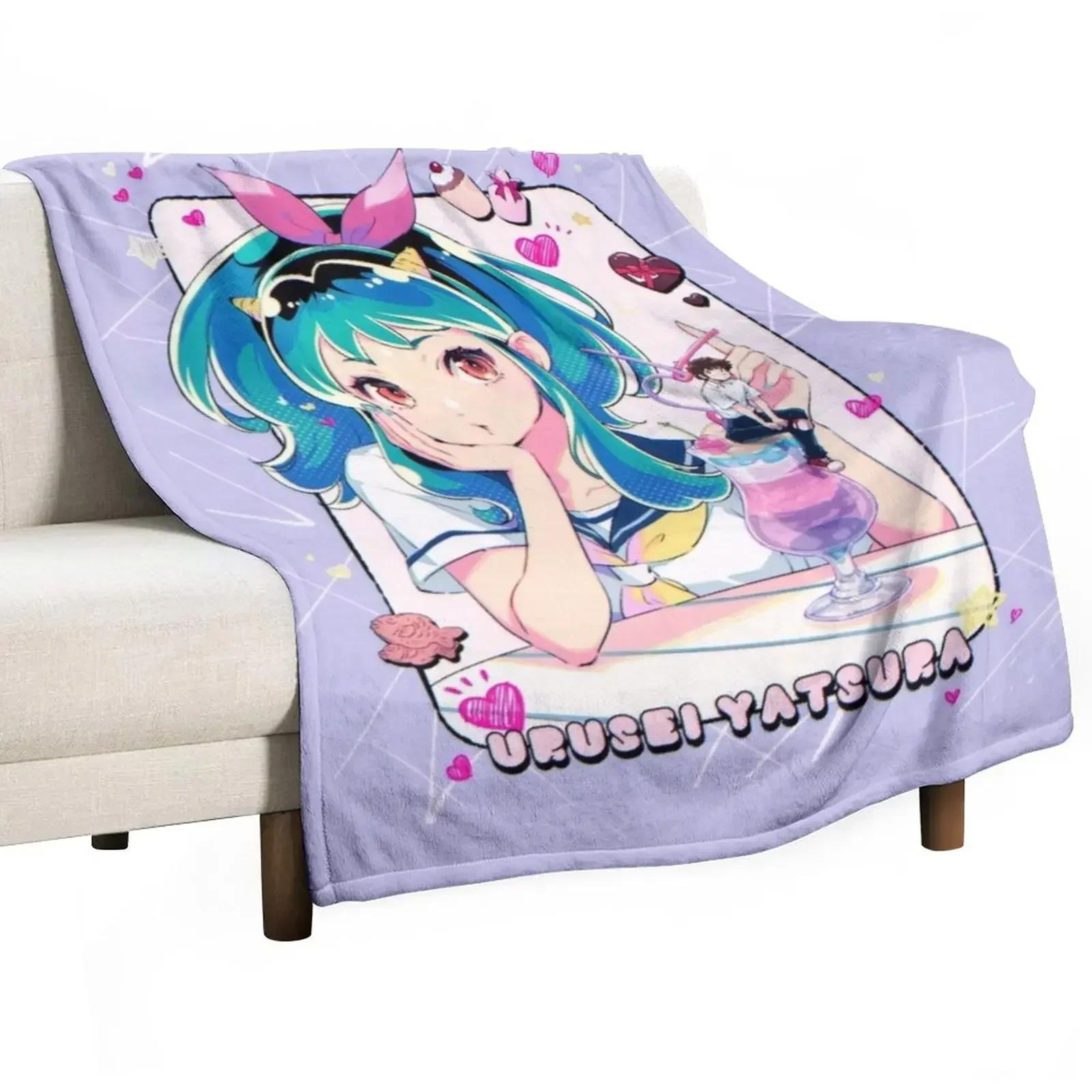 Urusei Yatsura Throw Blanket Plush Thermals For Travel Soft Plush Plaid anime Blankets blankets for beds throw blanket 100cmx150cm