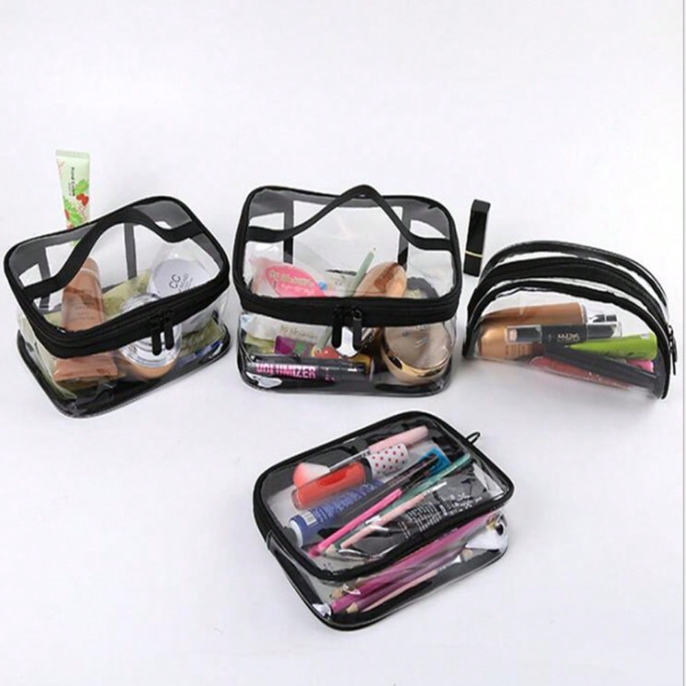 New Transparent Makeup Storage Bag, Transparent Color Waterproof Large Travel Toilet Bag