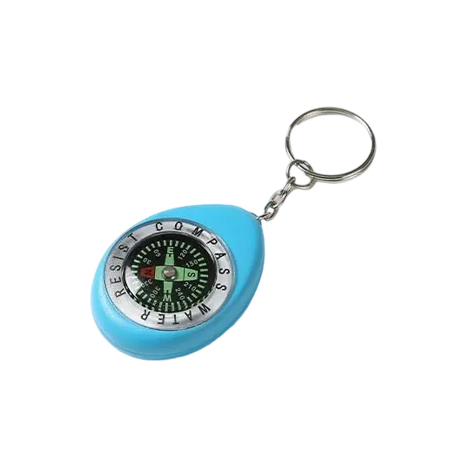 

Colorful Pocket Compass Keychain for Outdoor Activities and Travel Guidance Bag Pendant Unisex Backpack Accessories синий