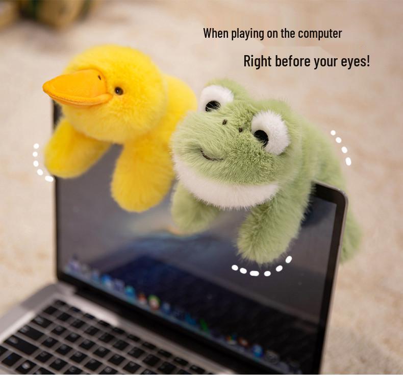 Frog Cow Plush Toy: Comforting Animal Doll for Kids, Car Decor, Office Accessory, or Birthday Gift.