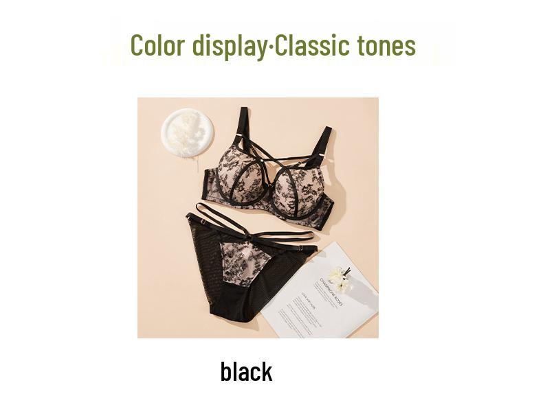 European-American Plus Size Lingerie Set: Anti-Sagging Push-Up, Full Cup Bra for a Slimmer Look