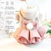 Woolen Pet Dog Clothes Autumn Winter Outfit Cat Princess Skirt Pet Coat Dog Dresses  for Small Dogs
