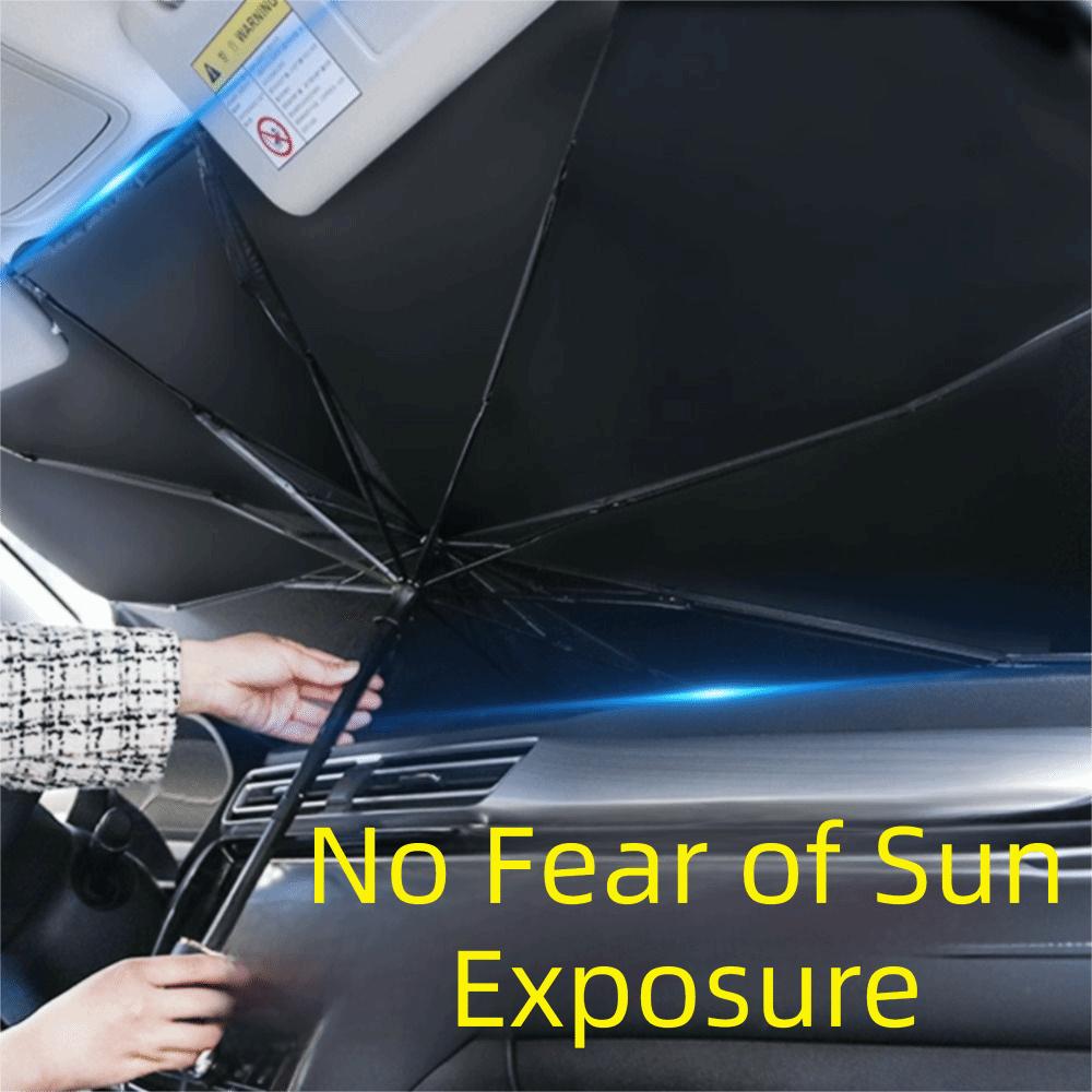 Parapluie de Voiture à Isolation Thermique Pare-Soleil Rétractable Couvertures d'Ombrev Protection Solaire Pare-Soleil Fenêtre Avant de Voiture