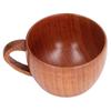 200ml Big Belly Wood Water Cup Simple Tea Wine Coffee Mug Classical Wooden Cup with Handle for Kitchen Study
