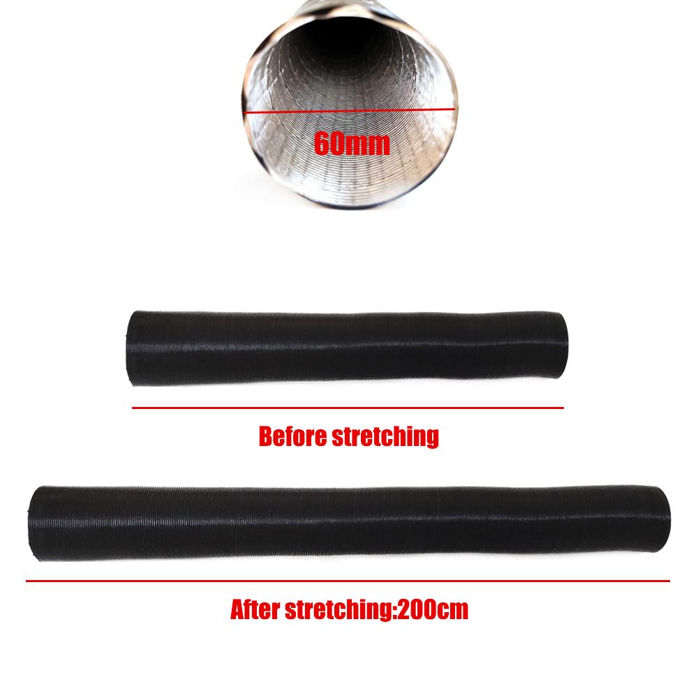 25/42/60/75mm Car Air Heater Duct Ducting Pipe Hose Line Black For Diesel Parking Heater Air Intake Pipe Air Exhaust Pipe