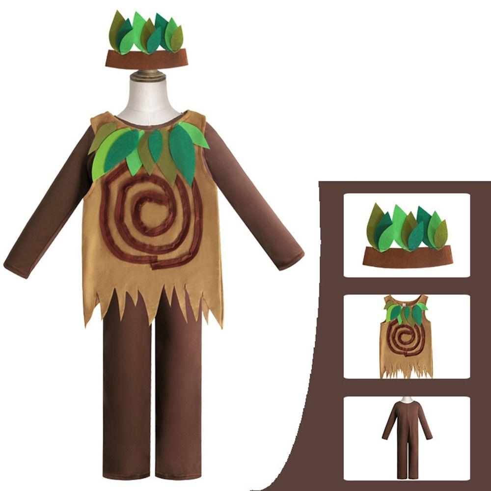 

Children s Tree Cos Stage Performance Costumes Unisex Cosplay Costumes Drama Party XL-1Set