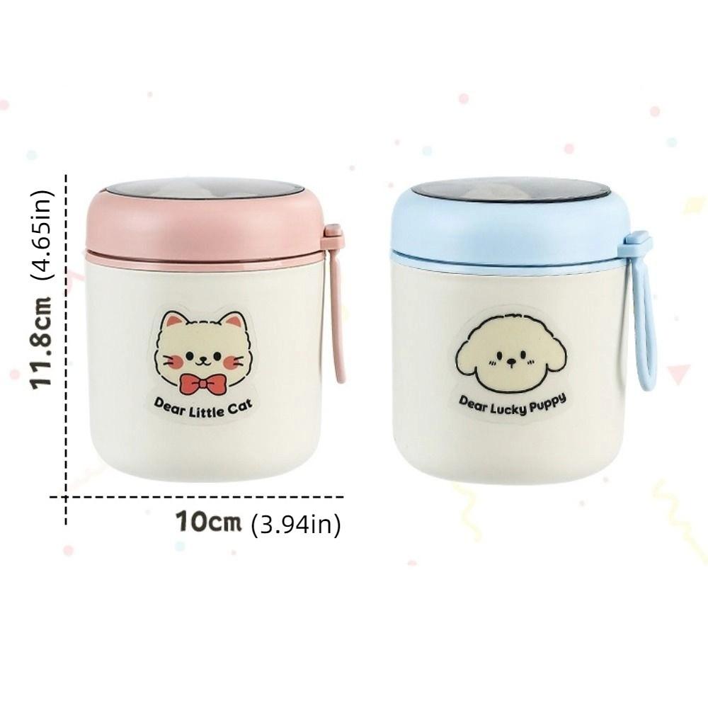 Stainless Steel Thermal Breakfast Cup 530ml Vacuum Soup Cup Portable Sealed Lunch Box  Camping