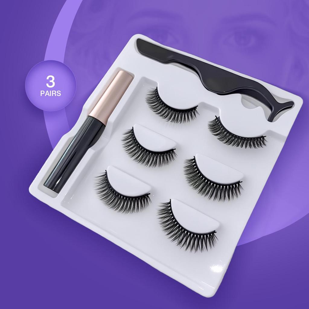 New Invisible Magnetic Eyeliner Liquid False Eyelashes - Celebrity Recommended, No Sagging, Easy To Wear