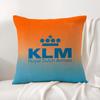 Netherlands K-Klm R-Royal Dutch Airlines Cushion Cover Summer Coolness Linen Fabric Double-Sided Printing Pillow Case Home Decor