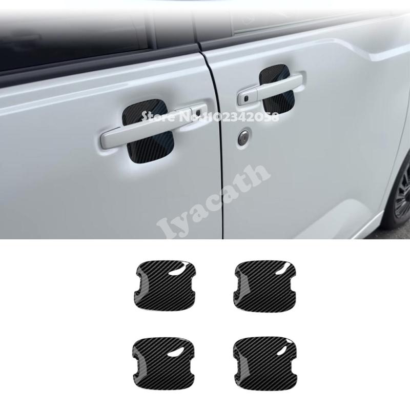 For Nissan ROOX 2025 2026 ABS carbonfiber black Car Outside Door Handle Shell Door Handle Door Bowl Cover Exterior accessories