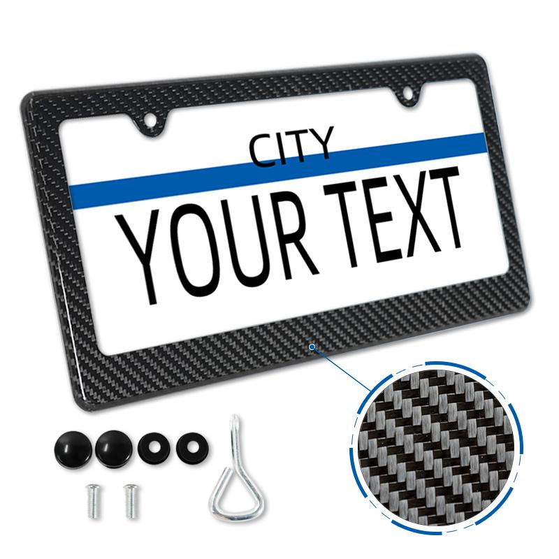 Universal US Standard Size Carbon Fiber Car License Plate Frame Cover Holder 16*32CM License Plate Frame Protection Parts License Plate Covers Frames