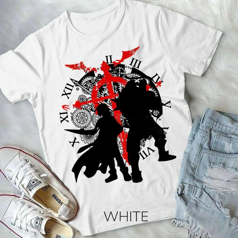 Fullmetal Alchemist Tshirt FMA Brotherhood Shirt Edward Elric Shirt White S