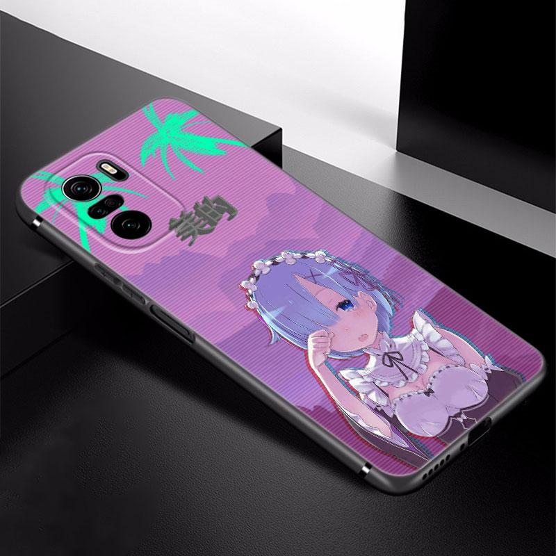 Anime Vaporwave Glitch Phone Case For Xiaomi Redmi Note 5 6 9T K20 K40 K50 Pro 7A 8A 9A 9C 9i 10A 10C A1 S2 TPU Black Cover