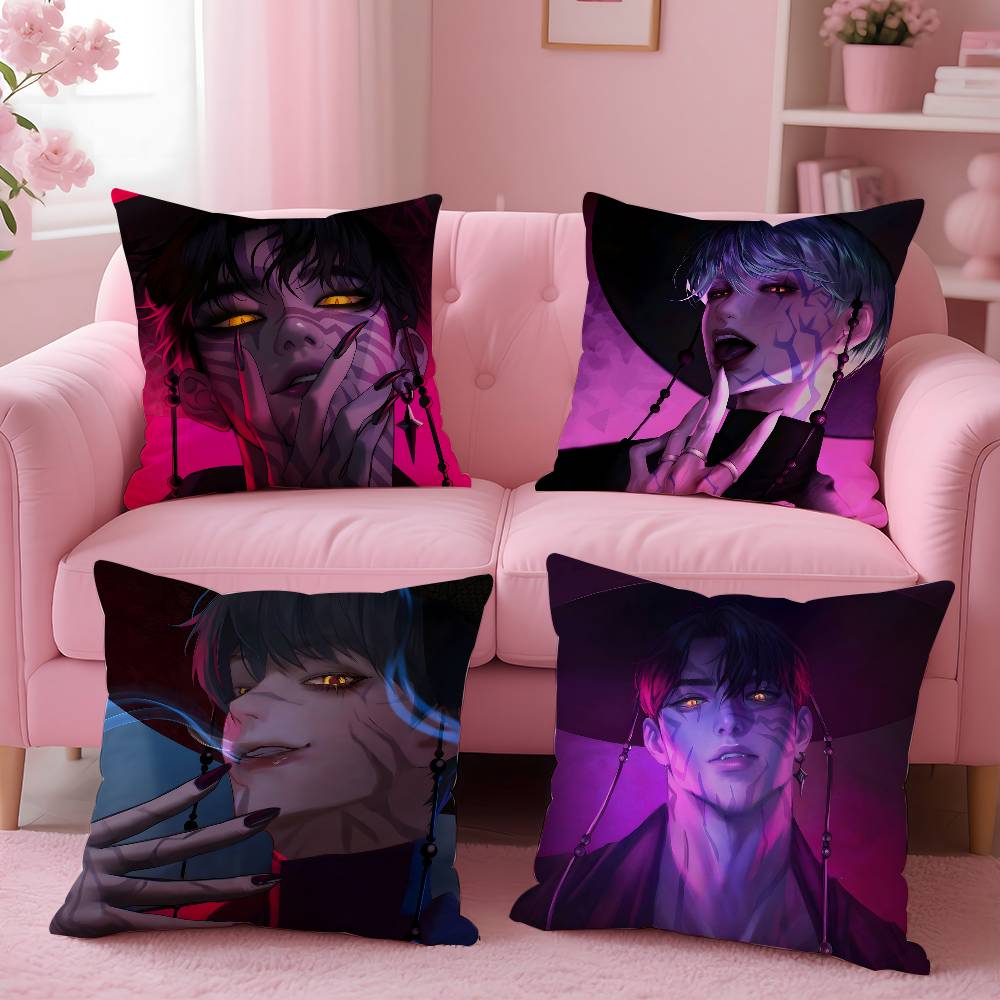Saja Boys Kpops D-Demon H-Hunters Pillow Case Pattern Printed Pillowcase For Living Room Sofa Cushion Cover & Bedroom Decor