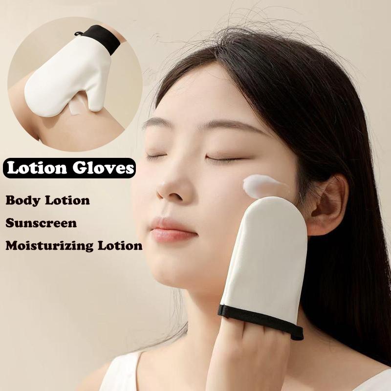 Body Lotion Glove Self-Tanning Mitt Double-Sided Prevents Sticky Hands Applicator Quick Dry Leather Glove Makeup Applicator