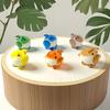 Handmade Mini Glass Pig Figurine - Cute Tiny Animal Statue Christmas New Year Gift for Home Desktop Decor Collectible Ornament