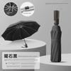 Large Thickened Windproof Reinforced Umbrella for Heavy Rain with Logo, Foldable Dual-Use Black Coating for Sun Protection and Uv Protection