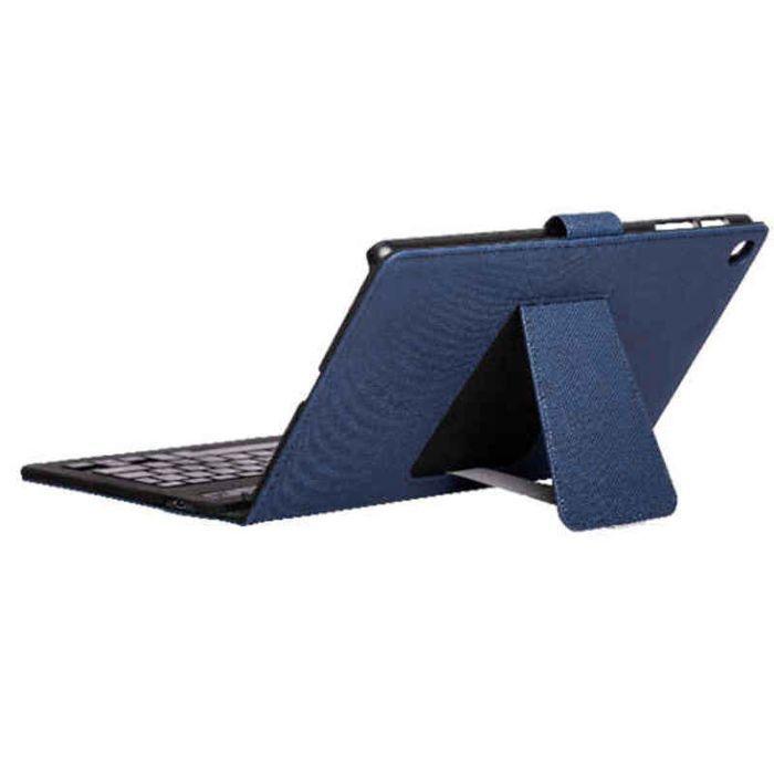Coque avec clavier bluetooth - silver ht - samsung tab a7 2020 - ultra-fin - léger - protection chocs