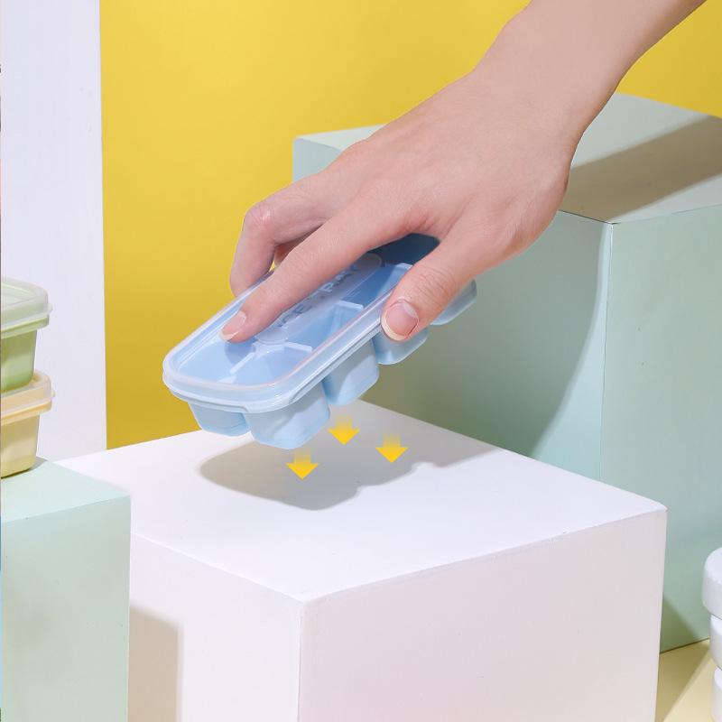 TPE Jelly Yogurt Ice Cube Tray - Food Grade Ice Mold Container for Refrigerator