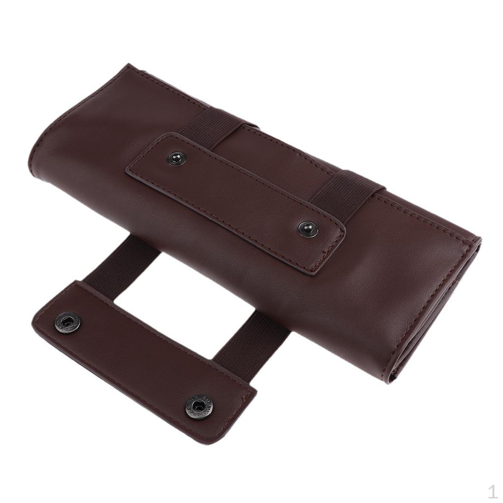 

Роликовая сумка из искусственной кожи, держатель для ножниц, парикмахерская сумка для хранения волос, как описано