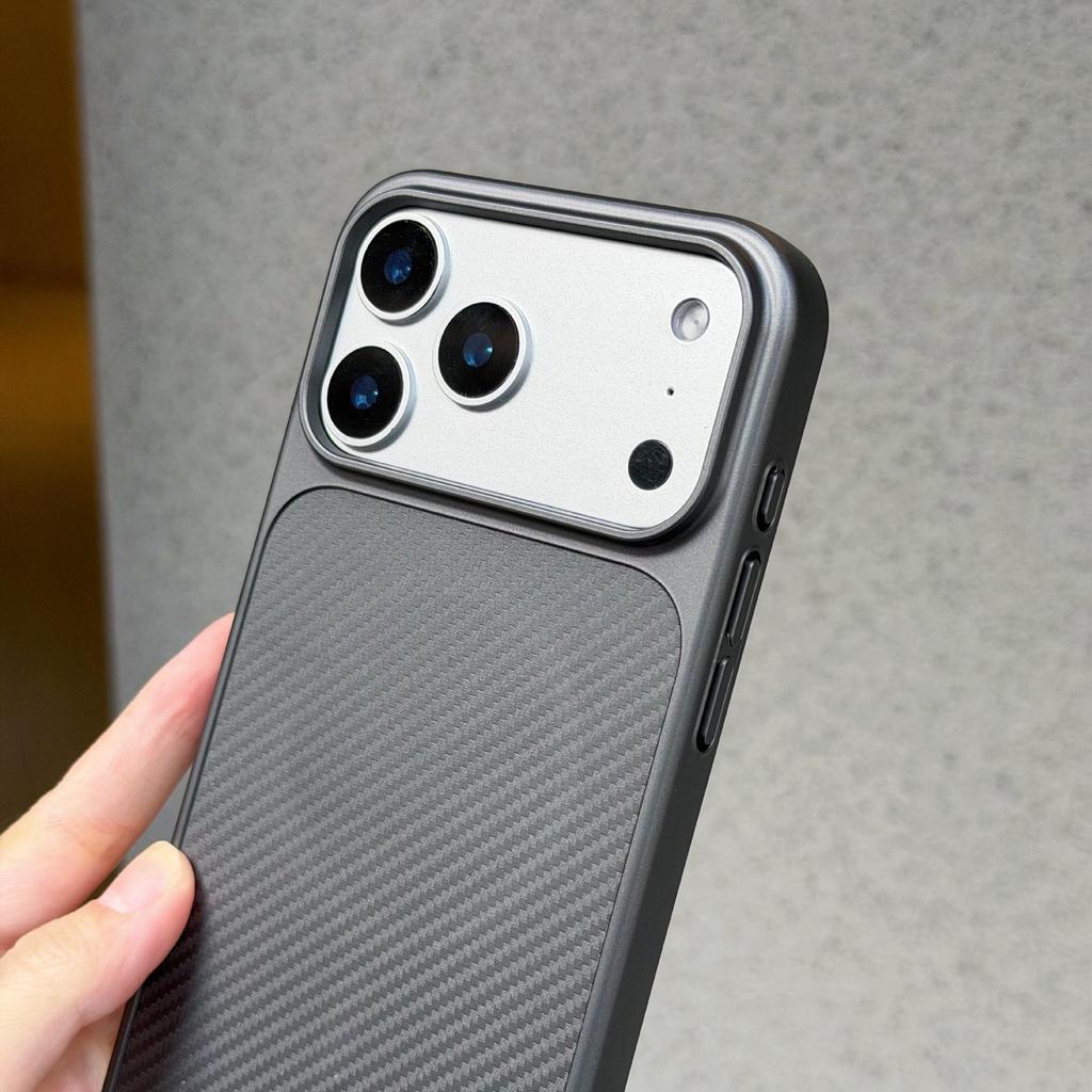 Apple 17 Pro Max Titanium Shield Carbon Fiber Magnetic iPhone 16/15 Pro Case