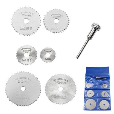 6pcs Circular Saw Blades with Extension Rod Cutting Discs for Wood Plastic Metal