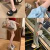 Blue Cabinet, Fashionable Fine Inner Height Increase Thick Bottom EVA Versatile Soft Bottom Beach Slippers Women's New Summer Outer Wear