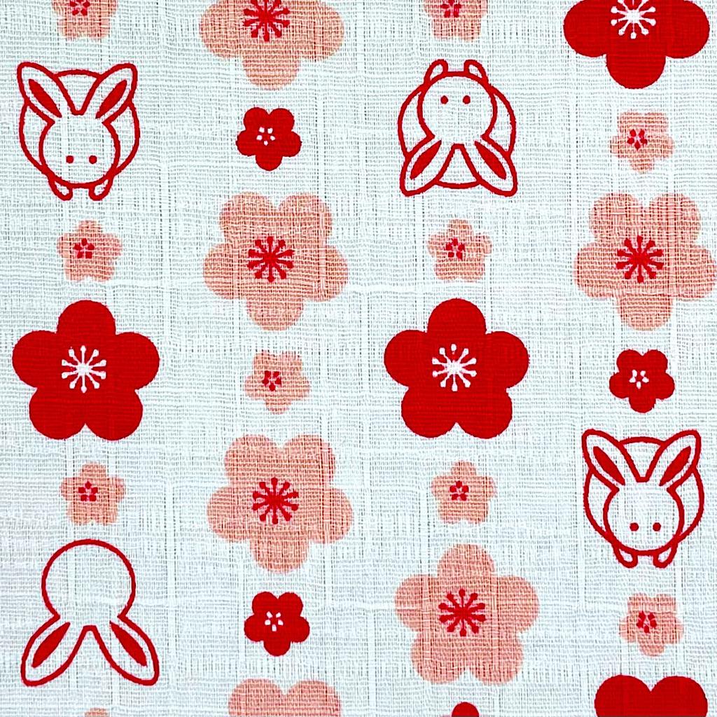 Goshuincho accordion 12 24 pages 24 48 pages [Red-eared Rabbit] Large-size (stamp book), type, columns, (single-sided) / columns, (double-sided)