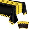 4 Pack Construction Table Cloth Traffic Themed Birthday Decorations Fire Safety Theme Table Covers for Racing Car Theme Party Decoration Construction